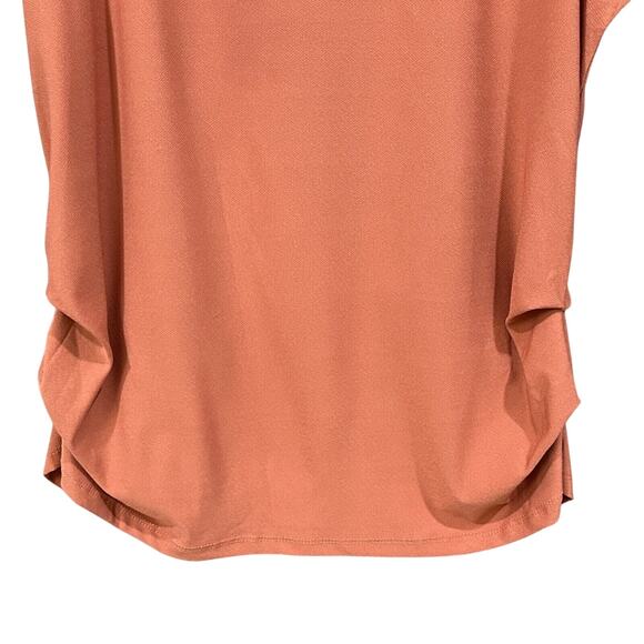 Womens Coral Blouse Size Large AUW Sleeve Ring Detail Casual Lightweight Top - Picture 2 of 12